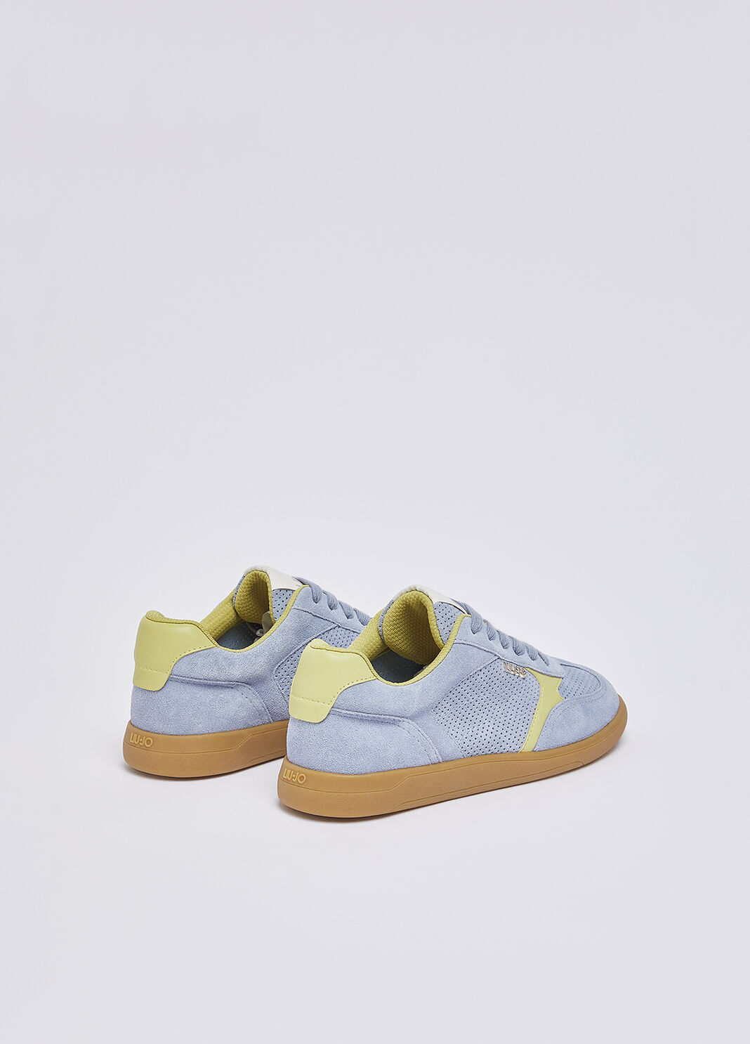 Perforated suede sneakers light blue Liu Jo - large image number 2