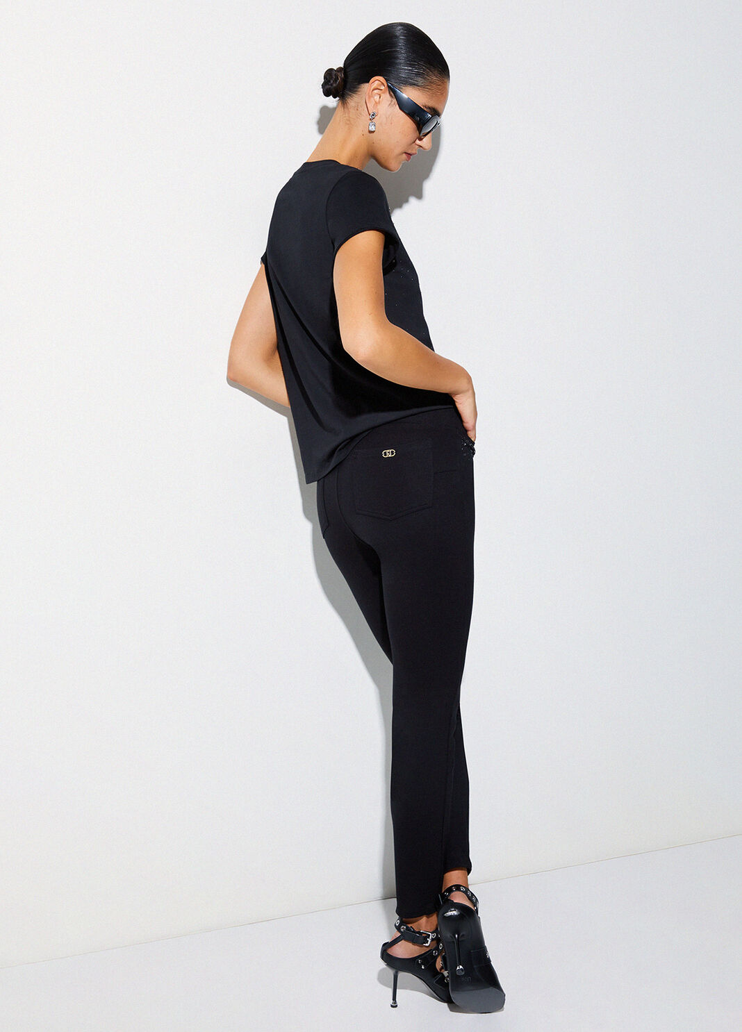 Pantalon avec strass noir avec strass Liu Jo - large image number 3