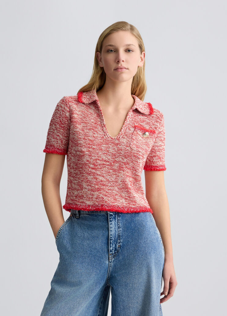 Red knit polo shirt red Liu Jo - medium Red knit polo shirt red Liu Jo - medium