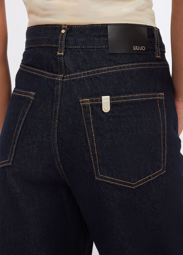 High-rise cropped jeans classic wash Liu Jo - large image number 4