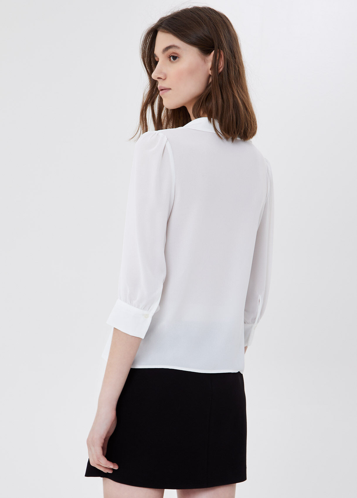White georgette blouse
