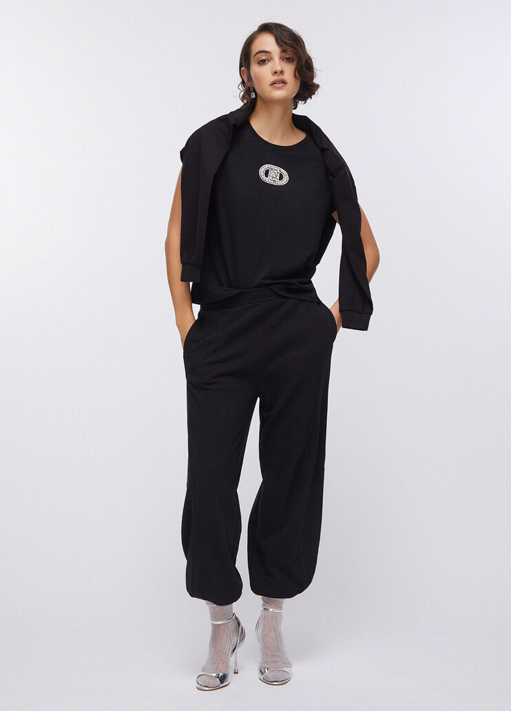 Pantaloni balloon in felpa nero Liu Jo - medium