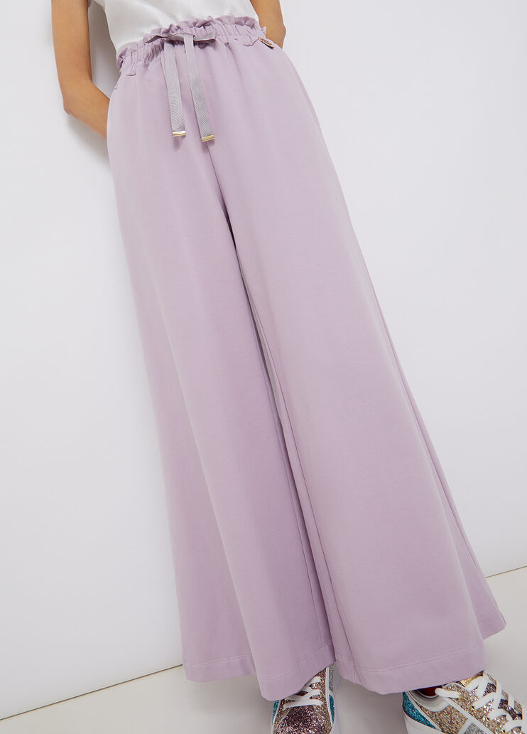 Plush Palazzo trousers lilac Liu Jo - large image number 2 Plush Palazzo trousers lilac Liu Jo - large image number 2