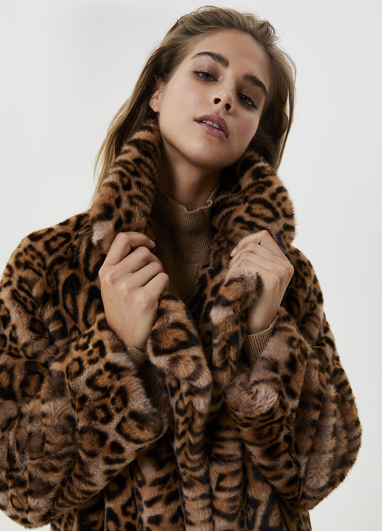 Faux fur dappled coat Dappled Liu Jo - large image number 2 Faux fur dappled coat Dappled Liu Jo - large image number 2