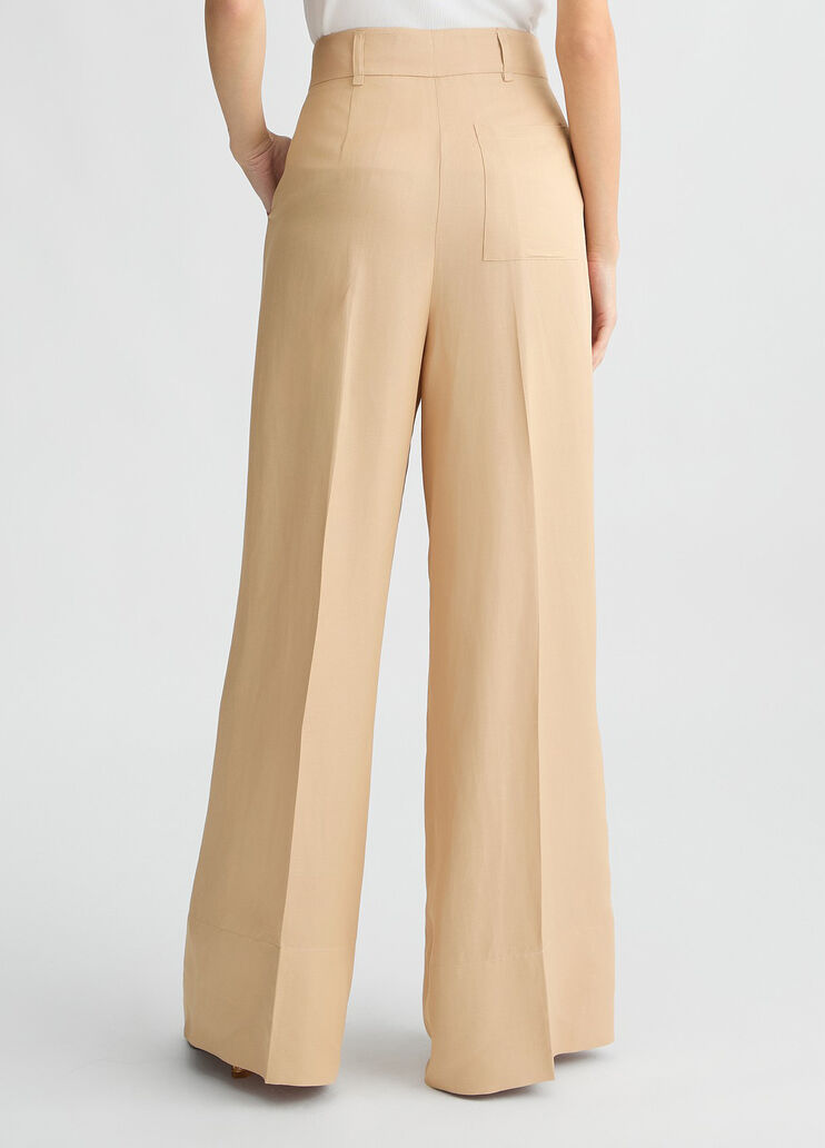Beige wide-leg trousers light beige Liu Jo - large image number 1 Beige wide-leg trousers light beige Liu Jo - large image number 1