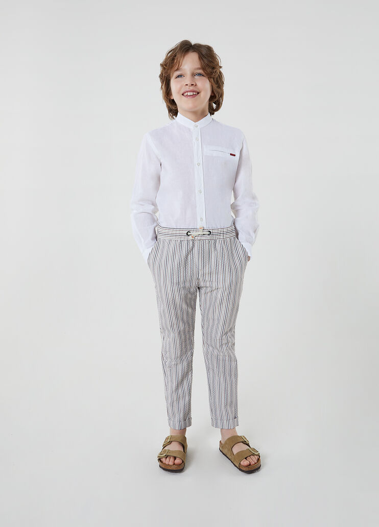 Длинные брюки в полоску белый/синий Liu Jo - large image number 2