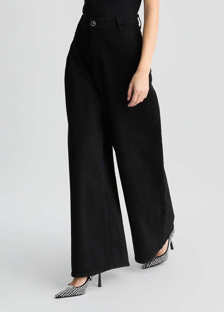 Palazzo jeans black denim Liu Jo - large image number 2 Palazzo jeans black denim Liu Jo - large image number 2