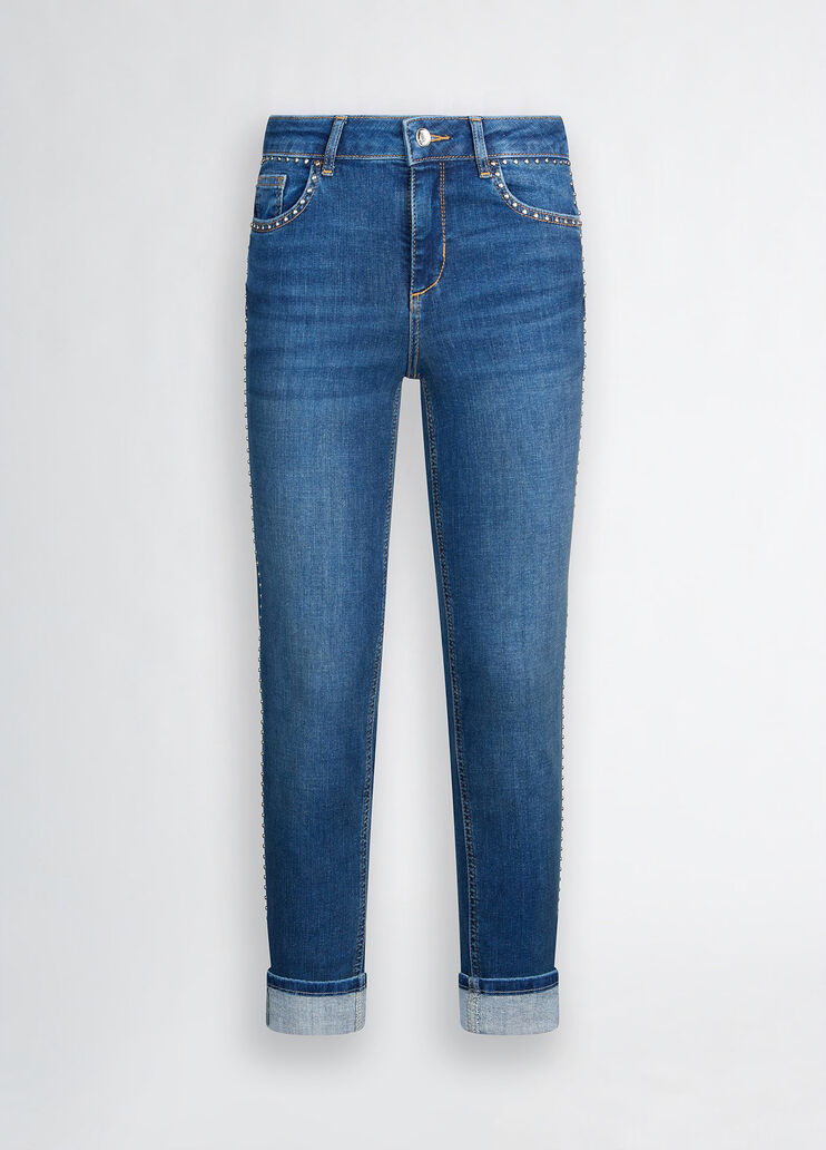 Skinny jeans with studs dark denim Liu Jo - large image number 6 Skinny jeans with studs dark denim Liu Jo - large image number 6