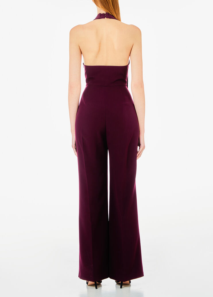 Stretch jumpsuit with pussy-bow purple Liu Jo - medium Stretch jumpsuit with pussy-bow purple Liu Jo - medium