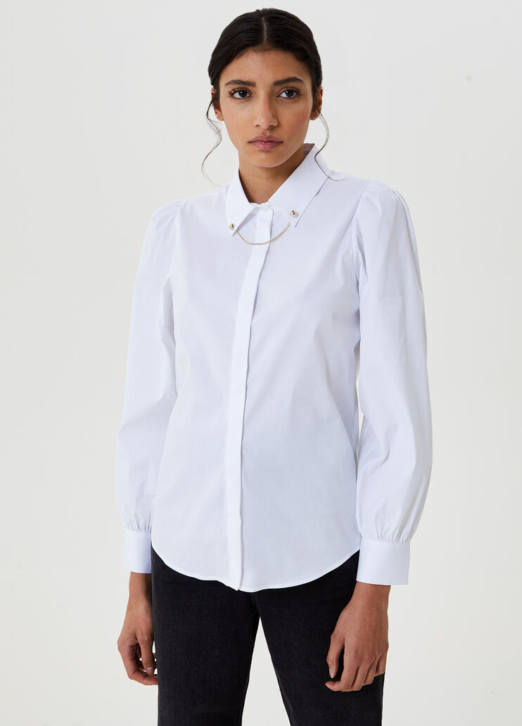 Shirt with metallic details White Liu Jo - large image number 0