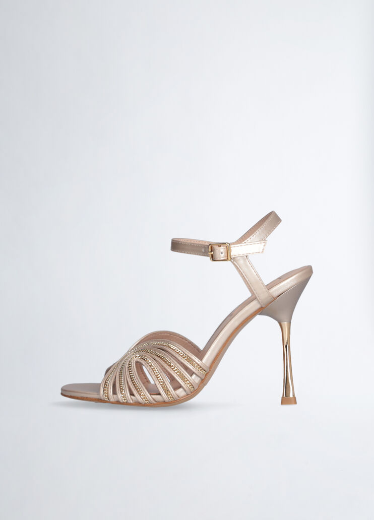 Chain sandals with heel gold-colour Liu Jo - large image number 4 Chain sandals with heel gold-colour Liu Jo - large image number 4
