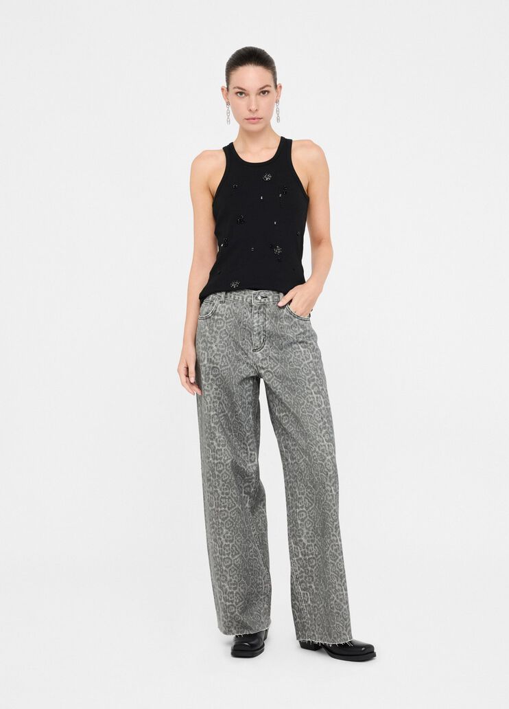 Flared trousers with print grey animal print Liu Jo - medium Flared trousers with print grey animal print Liu Jo - medium