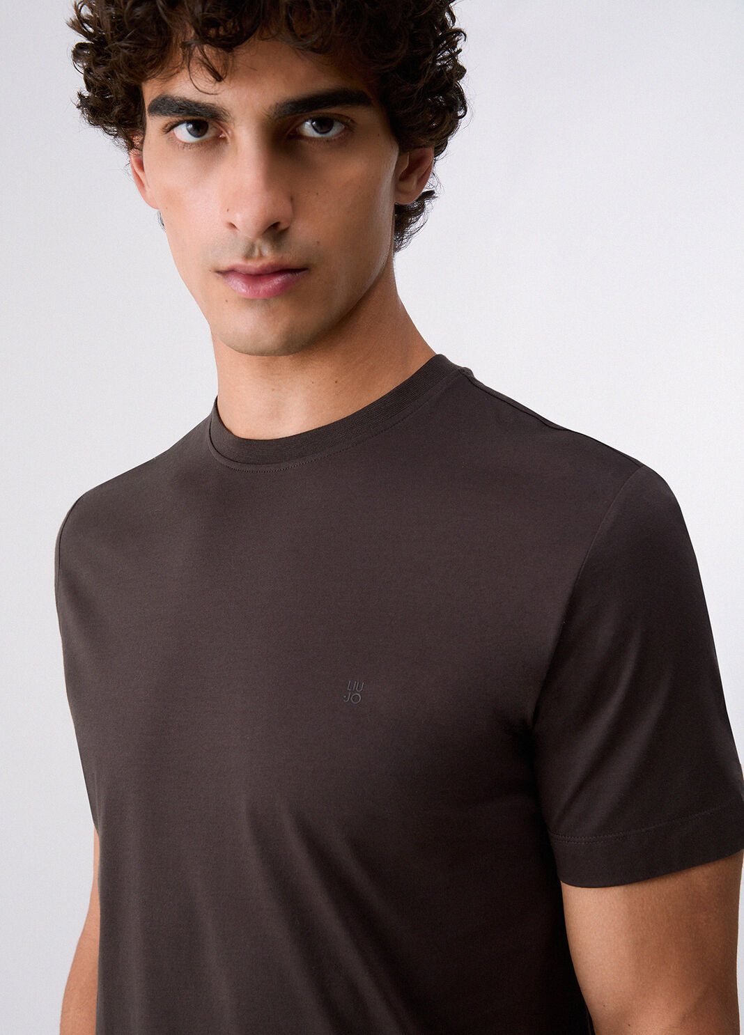 T-shirt mit Logo bestickt braun Liu Jo - large image number 4