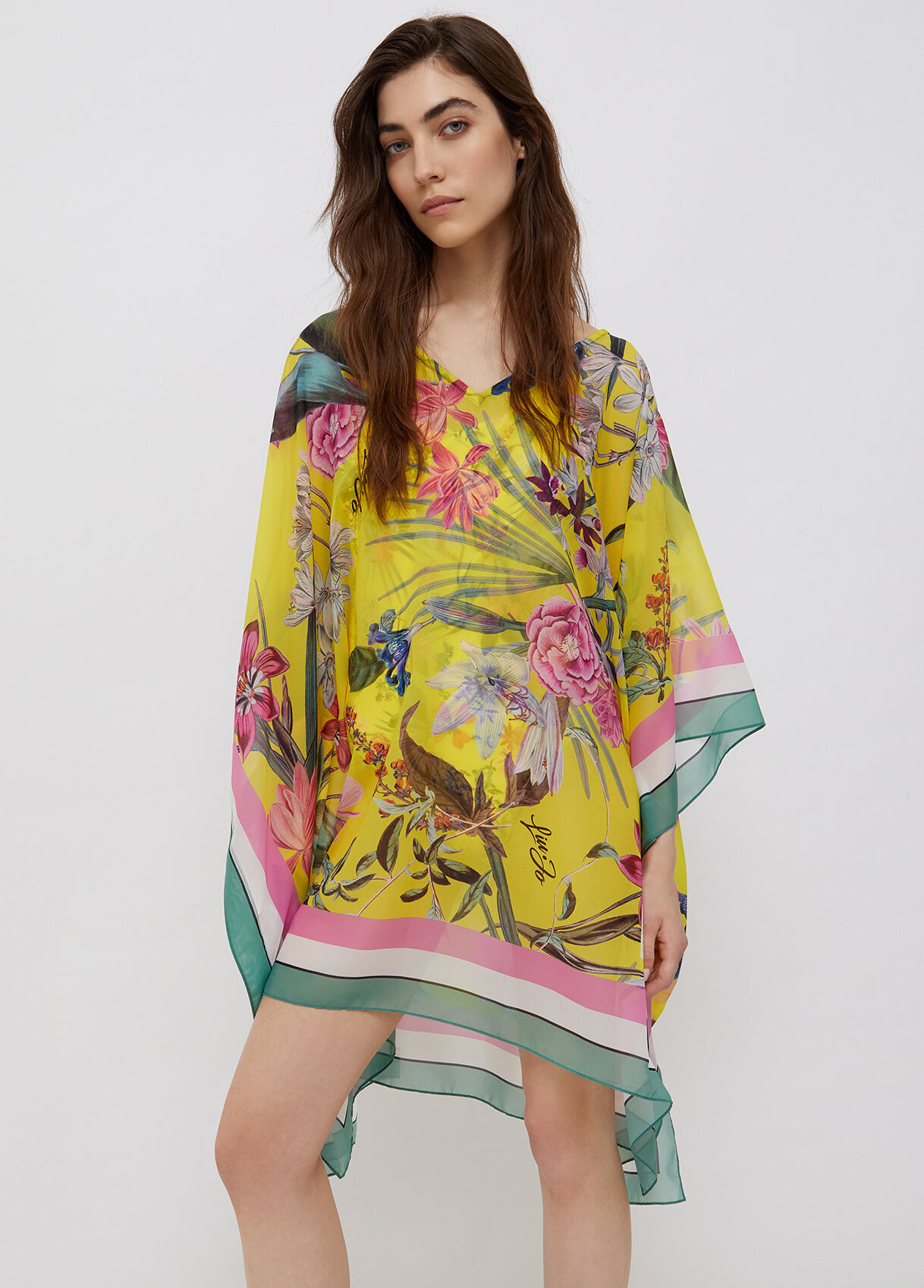 Kaftano kimono con stampa all over