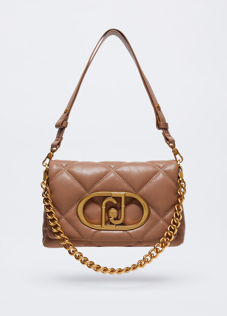 Matelassé LaPuffy bag colour brown | Liu Jo
