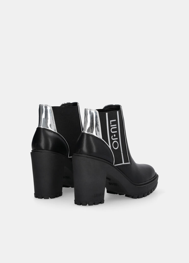 Кожаные полусапоги с логотипом черный Liu Jo - large image number 3