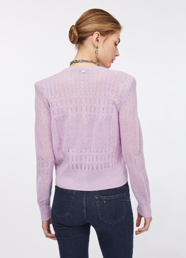 Wool and alpaca cardigan lilac Liu Jo - large image number 1