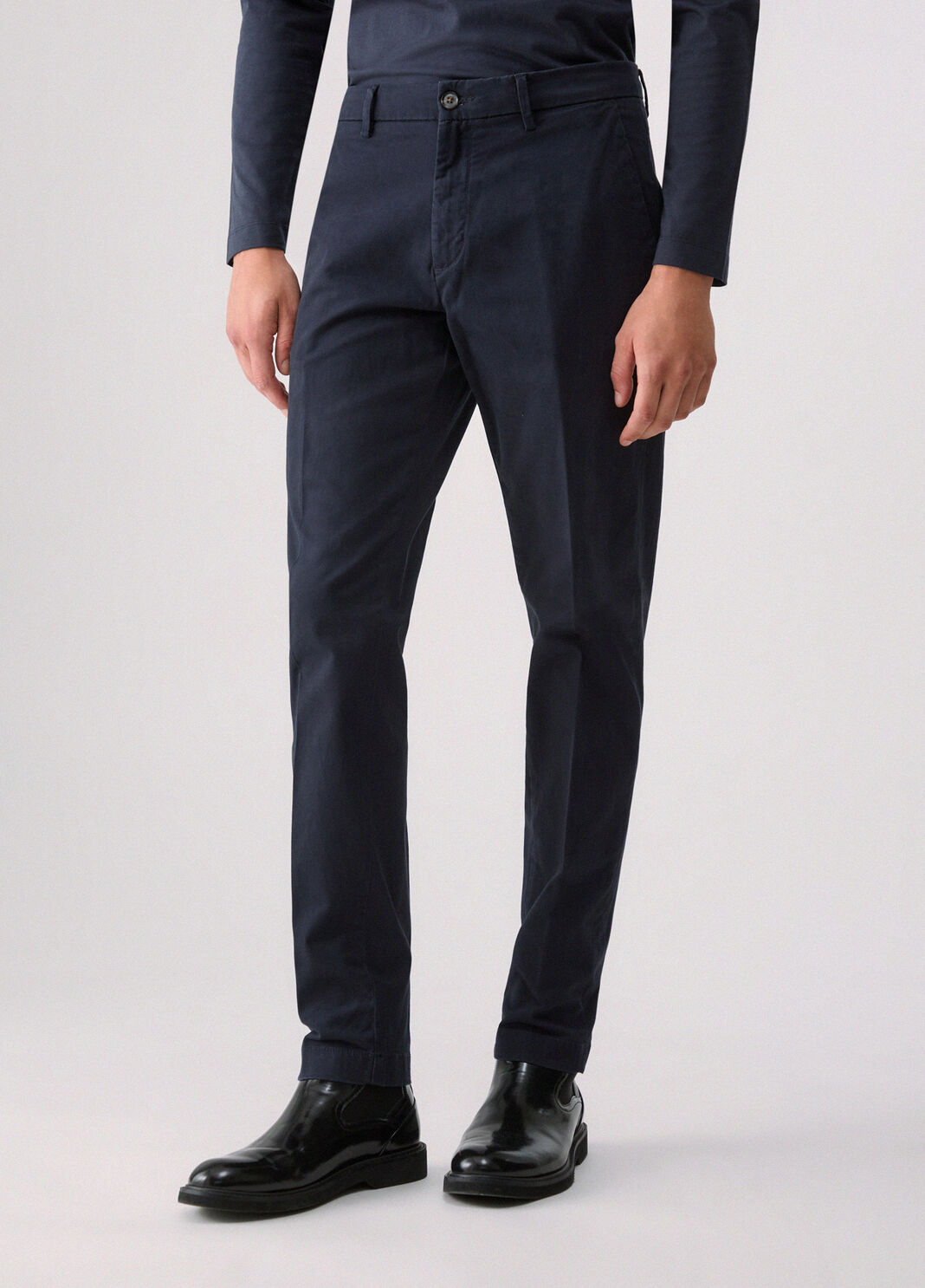 Chino trousers in gabardine dark blue Liu Jo - large image number 0