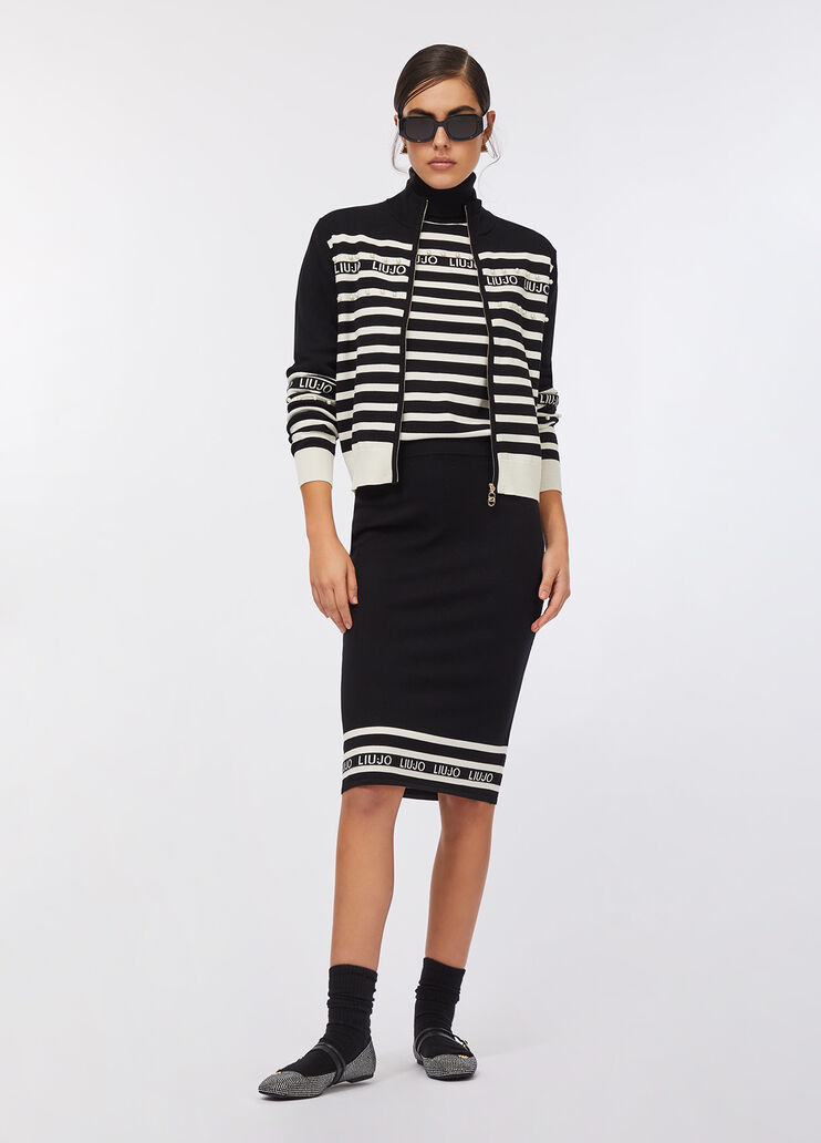 Striped cardigan black Liu Jo - large image number 5