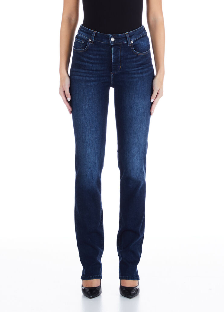 Gerade geschnittene Stretch-Jeans Farbe Dunkles Denimblau | Liu Jo