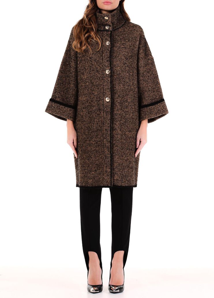 Cappotto lungo in maglia nero e cammello Liu Jo - large image number 0