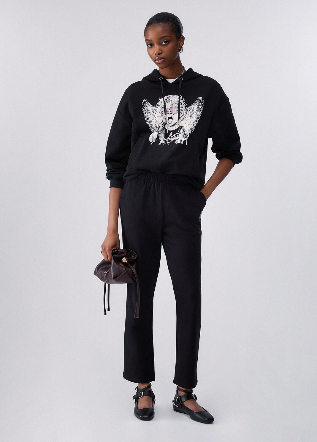 Hoodie with Print black Liu Jo - large image number 5