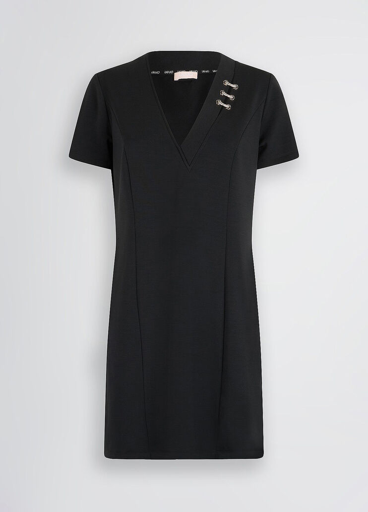 Short scuba dress black Liu Jo - large image number 6 Short scuba dress black Liu Jo - large image number 6
