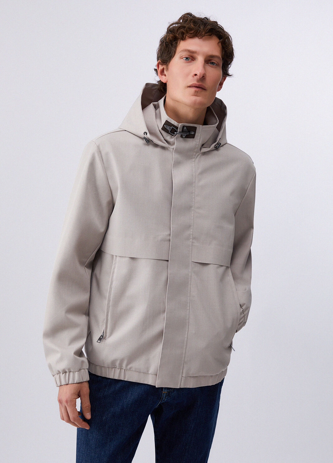 Hooded raincoat light grey Liu Jo - large image number 0