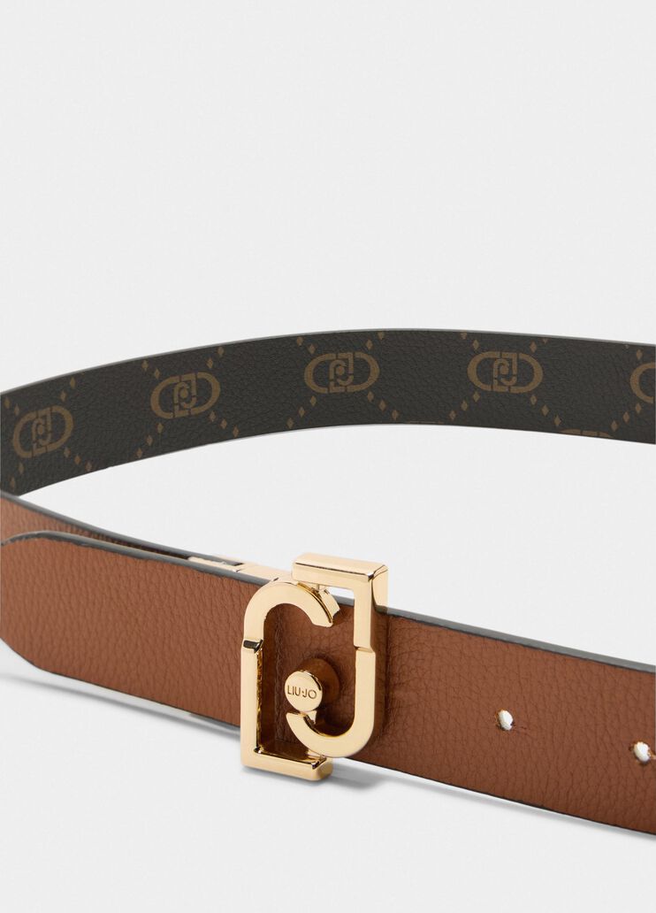 Reversible belt with logo gingerbread Liu Jo - large image number 4