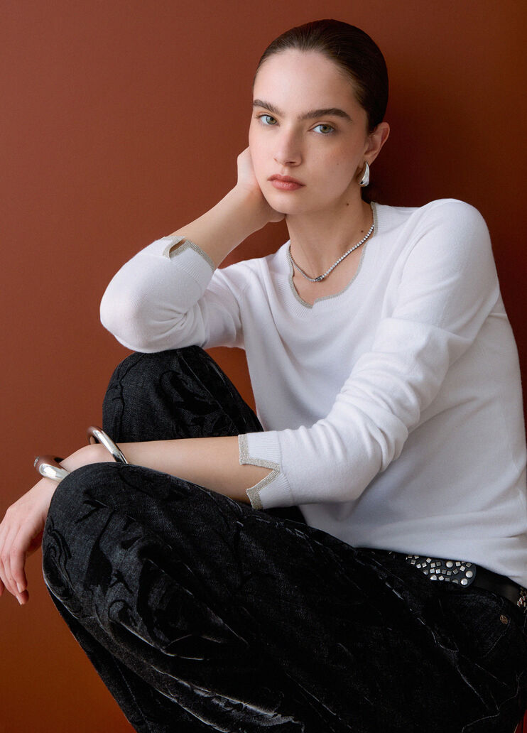 Knit with profili Lurex&reg; white wool Liu Jo - medium