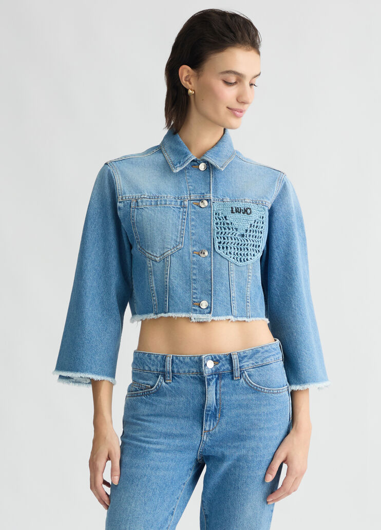 Cropped denim jacket Blue denim Liu Jo - medium Cropped denim jacket Blue denim Liu Jo - medium