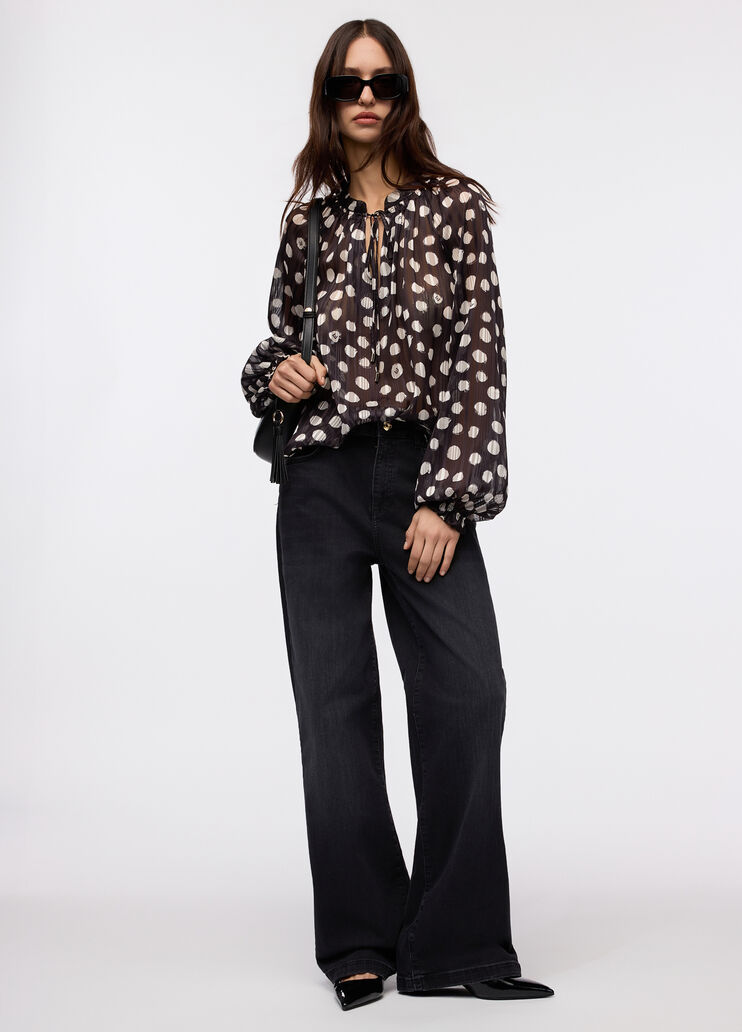 Polka-dot blouse black polka-dots Liu Jo - large image number 3