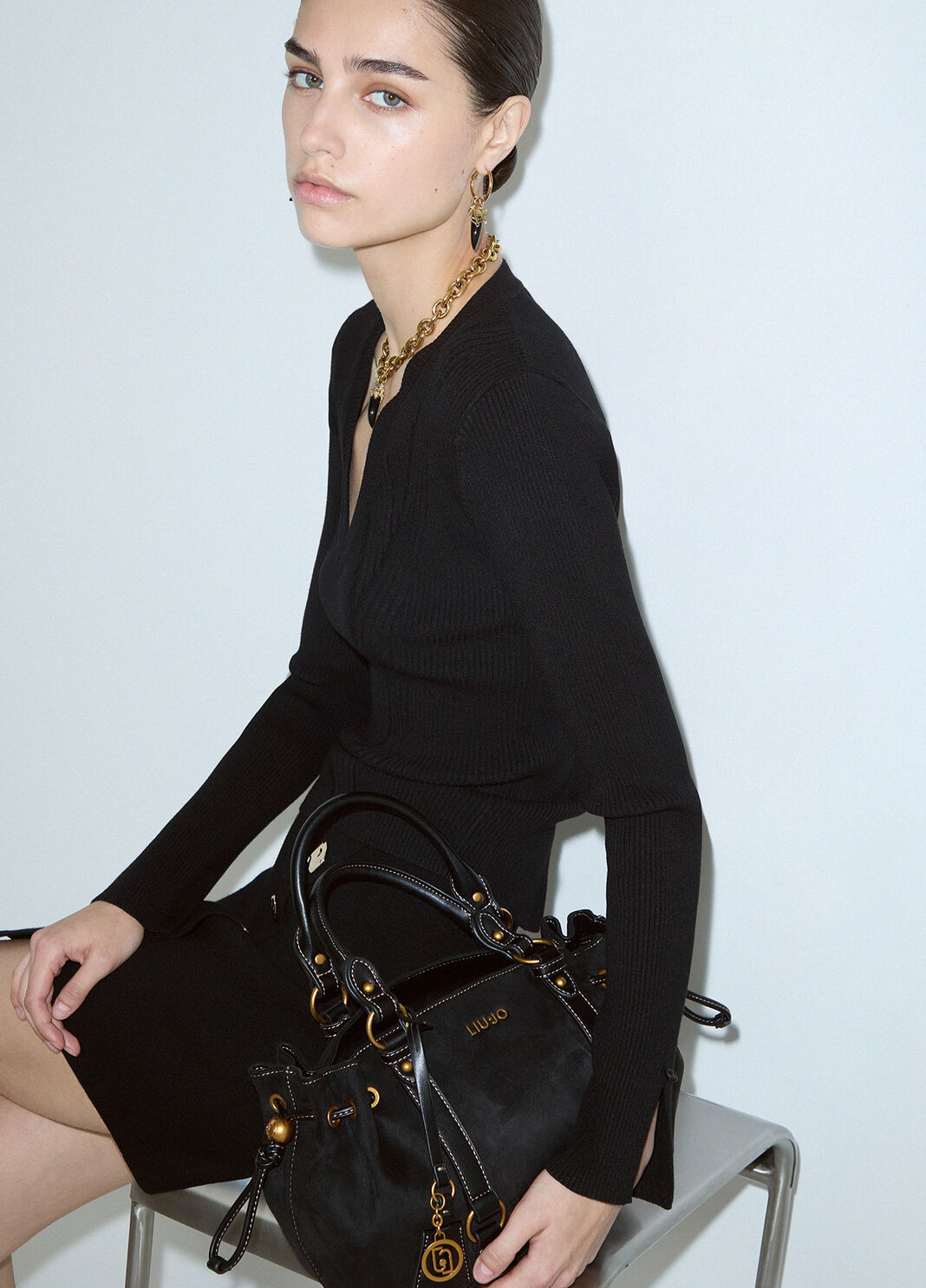Petit Sac &agrave; Cordon noir Liu Jo - large image number 0