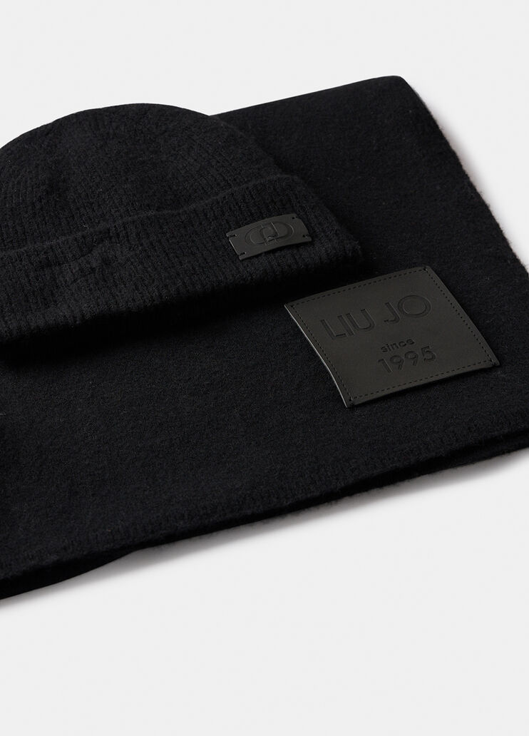 Hat and scarf set black Liu Jo - large image number 4