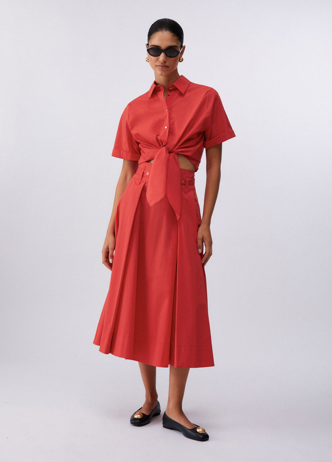 Shirt with knot red Liu Jo - large image number 5