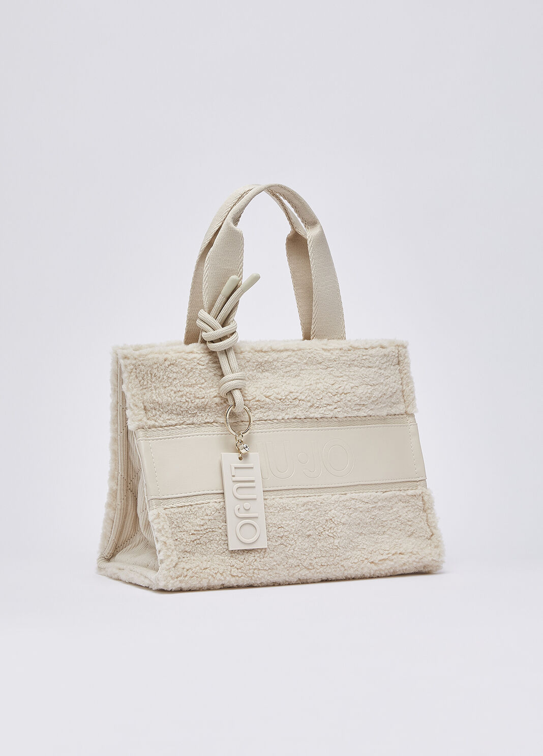 Small teddy tote bag white wool Liu Jo - large image number 1
