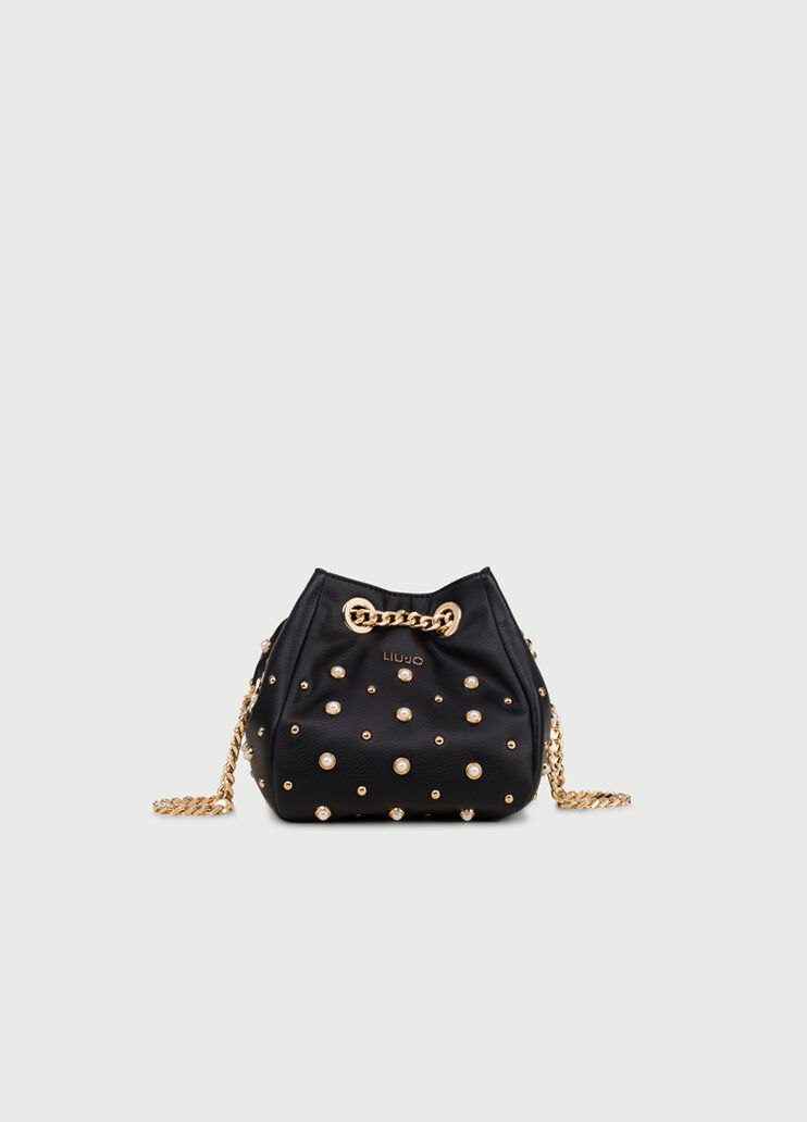 Bucket bag with beads Black Liu Jo - large image number 0