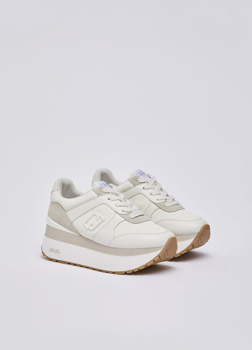 Sneakers super platform effet python blanc lait Liu Jo - large image number 1