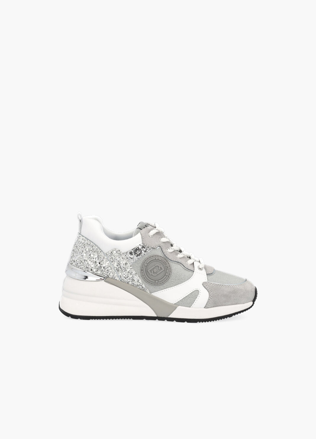 Sneaker aus Veloursleder mit Glitzer Silberfarben Liu Jo - large image number 0