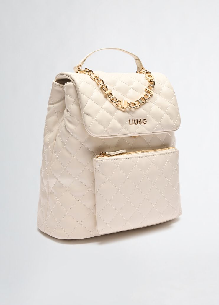 Quilted cream backpack cream Liu Jo - large image number 2 Quilted cream backpack cream Liu Jo - large image number 2