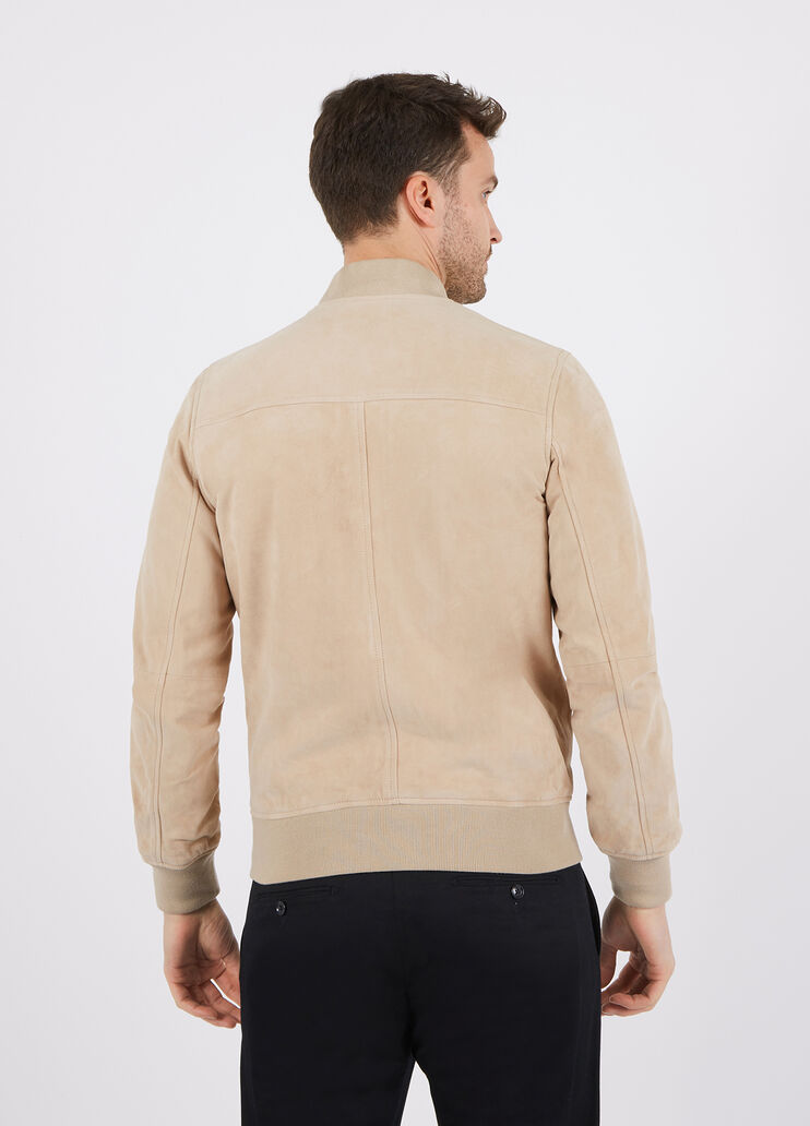 Suede bomber jacket beige Liu Jo - large image number 1 Suede bomber jacket beige Liu Jo - large image number 1