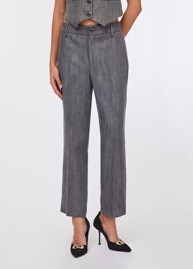 Straight-leg jeans grey denim Liu Jo - large image number 0