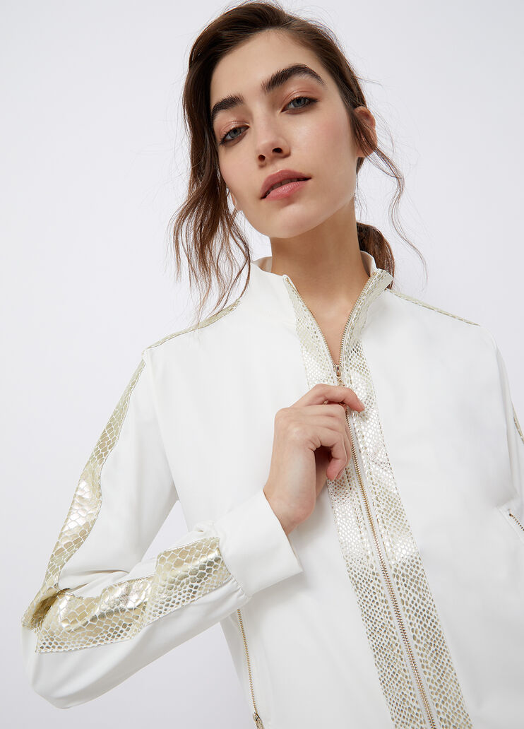 Cardigan zippé blanc Liu Jo - large image number 2 Cardigan zippé blanc Liu Jo - large image number 2