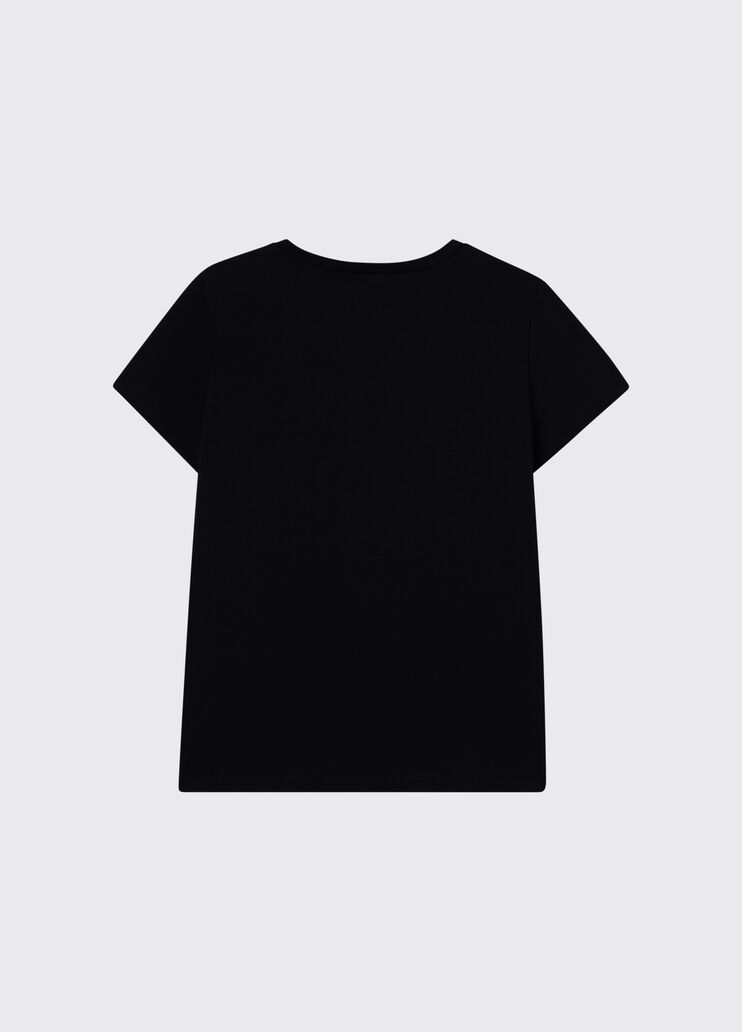 Shirt mit Logo und Strass schwarz Liu Jo - medium