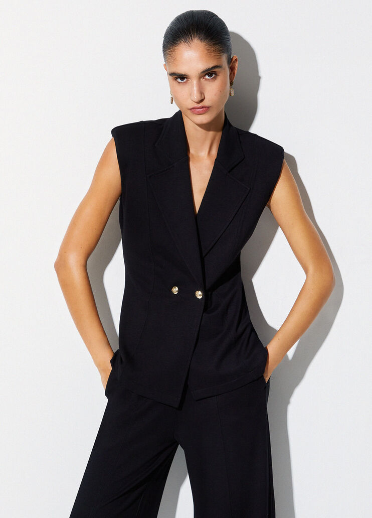 Gilet con spalline imbottite nero Liu Jo - medium