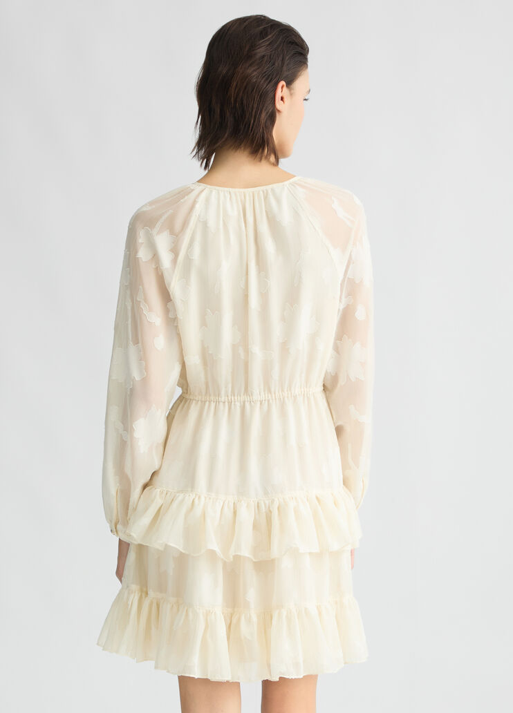 Floral lurex® dress light beige Liu Jo - large image number 1 Floral lurex® dress light beige Liu Jo - large image number 1