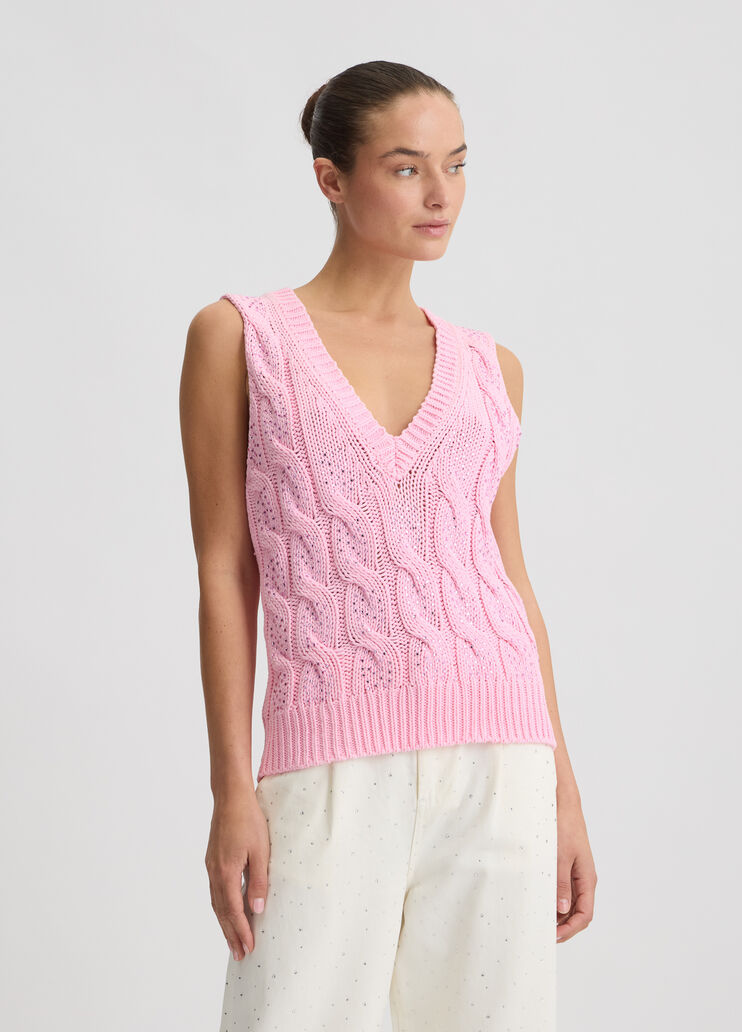 Pink knit vest pink Liu Jo - medium Pink knit vest pink Liu Jo - medium