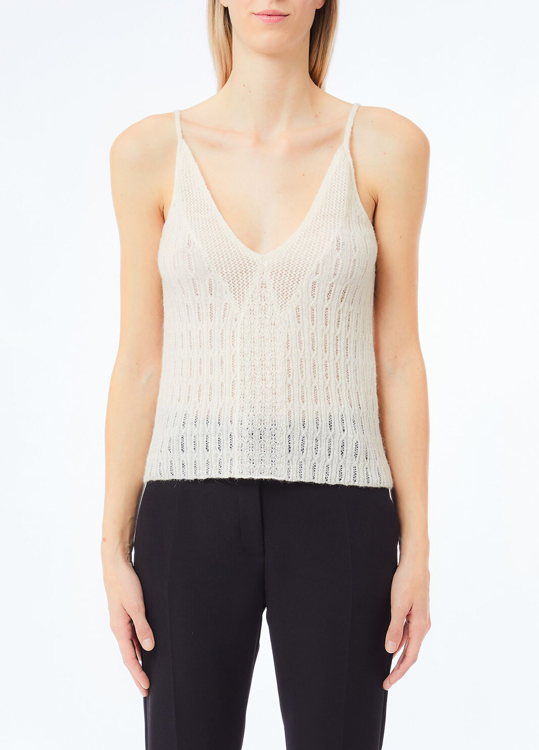 Top de lana y alpaca blanco Liu Jo - large image number 0