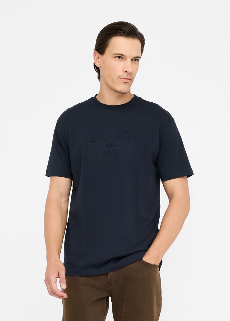 Cotton T-shirt with logo dark blue Liu Jo - medium Cotton T-shirt with logo dark blue Liu Jo - medium
