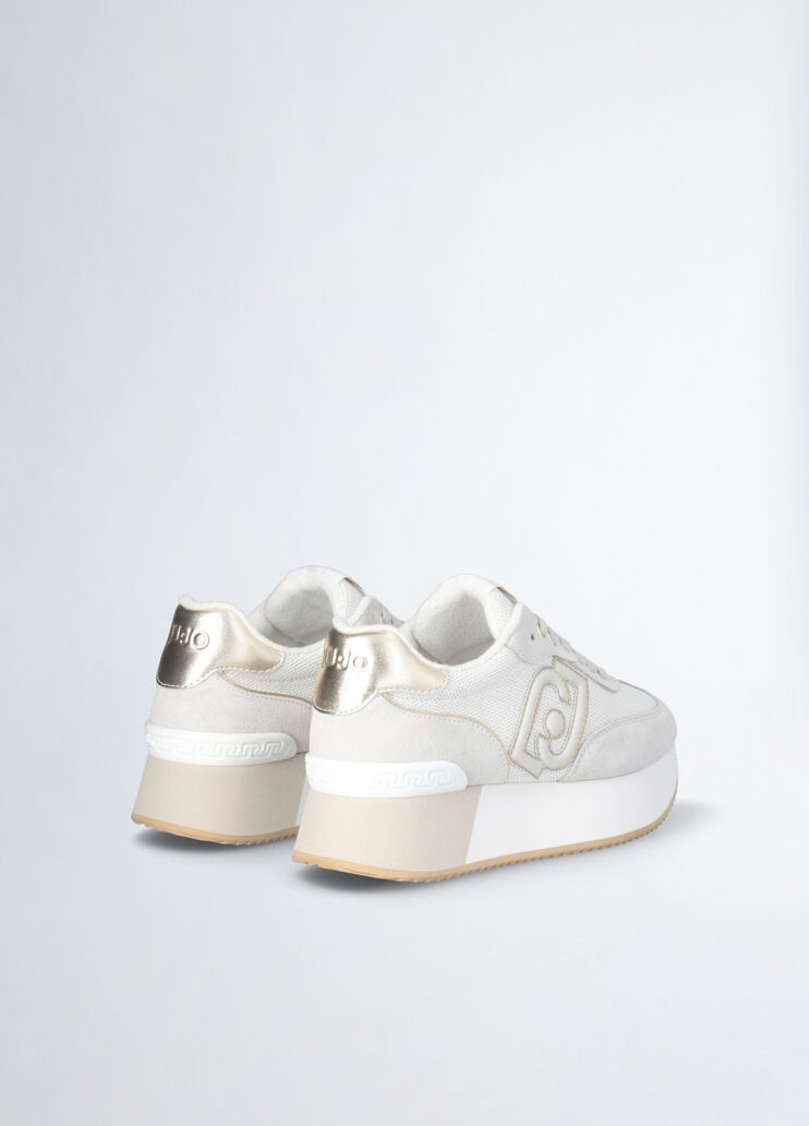 Sneakers plateforme en mesh brillant blanc Liu Jo - large image number 1